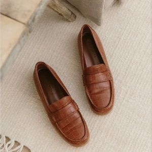 Jenni Kayne Croc Embossed Loafer